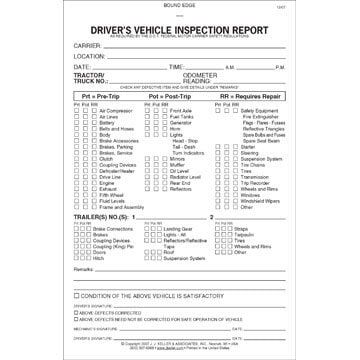 Driver vehicle inspection report pdf